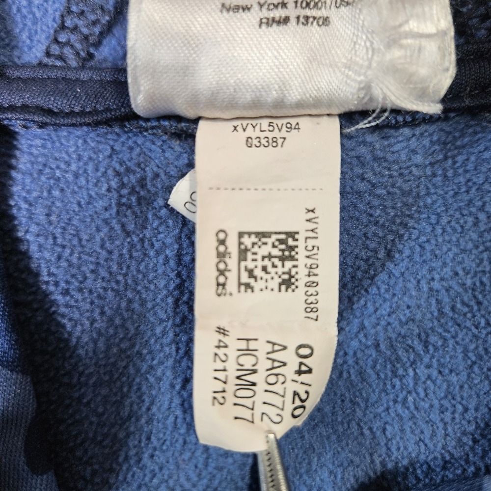 Adidas Hoodie Boys Large L 14/16 Camo Sweatshirt Blue Pullover Long Sleeve - Picture 5 of 10